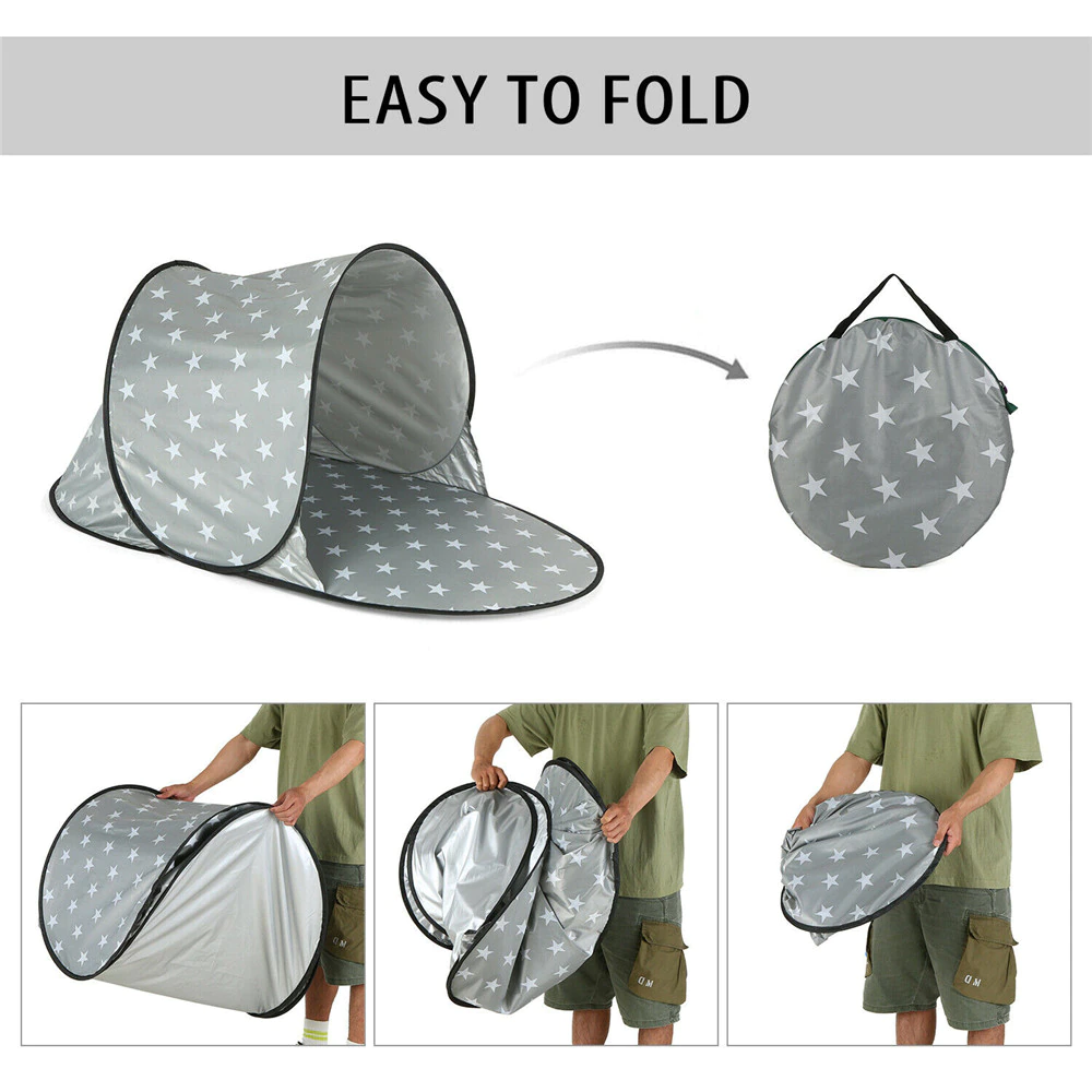 Cheap Goat Tents New Automatic Outdoor Camping Tent Waterproof Anti Uv Beach Tent Ultralight Pop Up Tent Summer Sea Sun Shelters Awning Sunshade   